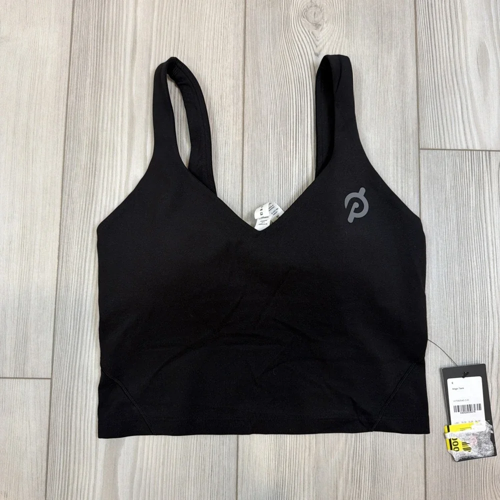 NWT Lululemon x Peloton Align Tank Top Black‎ Size 6 Built In Padded Bra